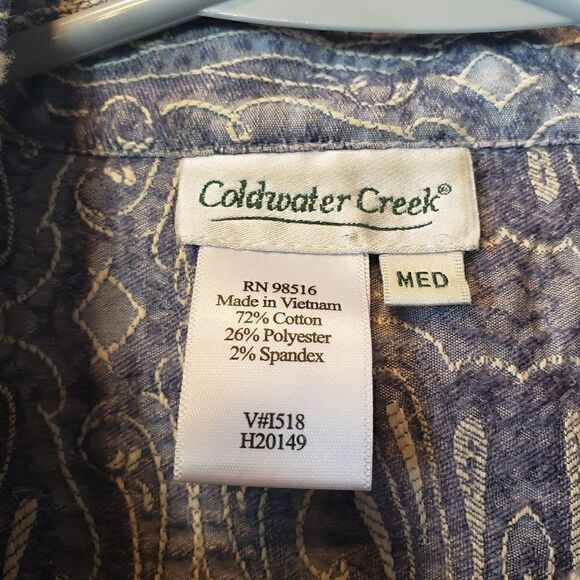 COLDWATER CREEK Button Front Jacket Embroidered Design - Picture 4 of 7